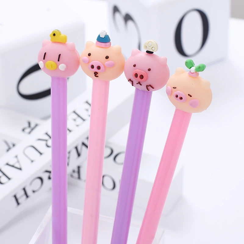 

36Pc Cute Pig Kawai Gel Pens Funny Kawaii Blue Cool Rollerball Ballpoint Stationery Store Stationary School Stuff Thing Kit 2021