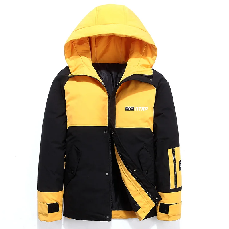 Мужская Зимняя Толстая теплая Высококачественная ветрозащитная куртка с