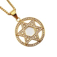 new jewish jewelry magen star of david pendant necklace women men bijoux 316 stainless steel israel necklace fashion jewelry