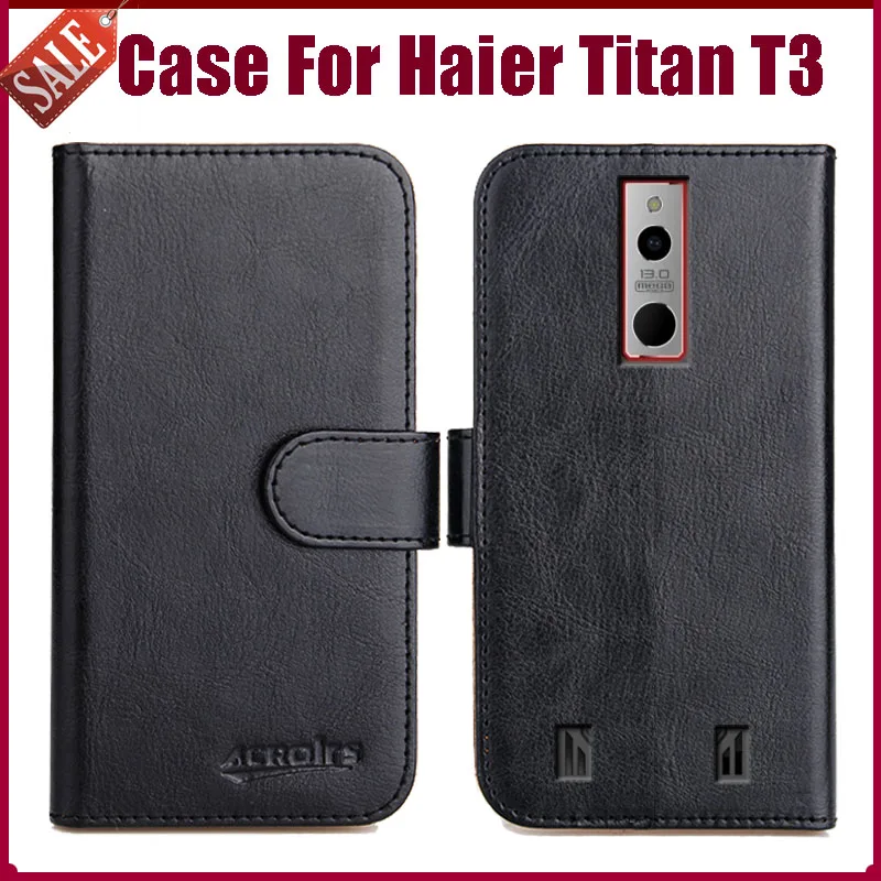 Горячее предложение! Распродажа! Haier Titan T3 чехол 5," 6 цветов Флип Мягкий кожаный чехол-бумажник для телефона чехол с функцией стойка отделения для кредитных карт