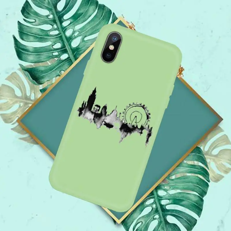 

Travel Map travel Phone Case Candy Color for iPhone 6 7 8 11 12 s mini pro X XS XR MAX Plus