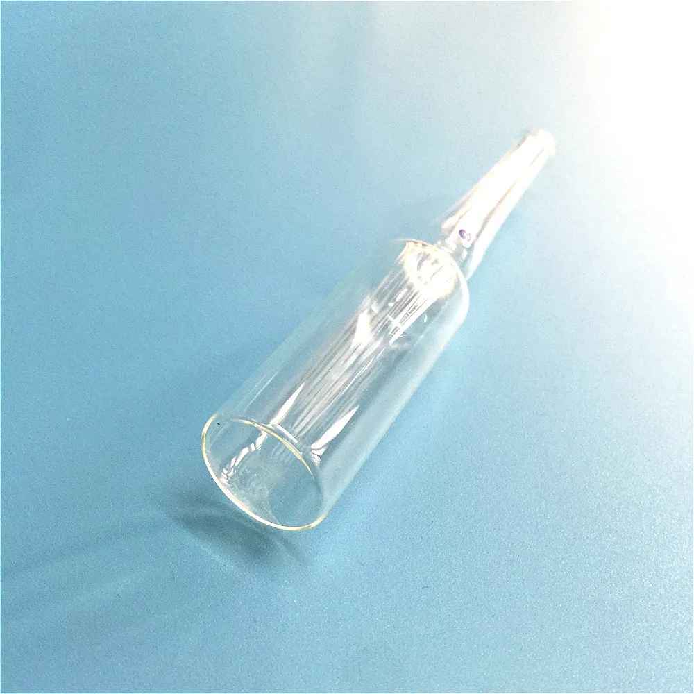 Прозрачное стекло ампула бутылка 20 мл легко ломающееся белое кольцо