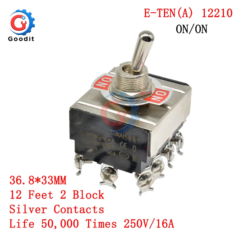 

E-TEN(A) 12210 E-TEN(A) 12310 Миниатюрный тумблер 250 В 16 А Мини-тумблер с отверстием серебряного контакта Rocker E-TEN(A)12210 12310