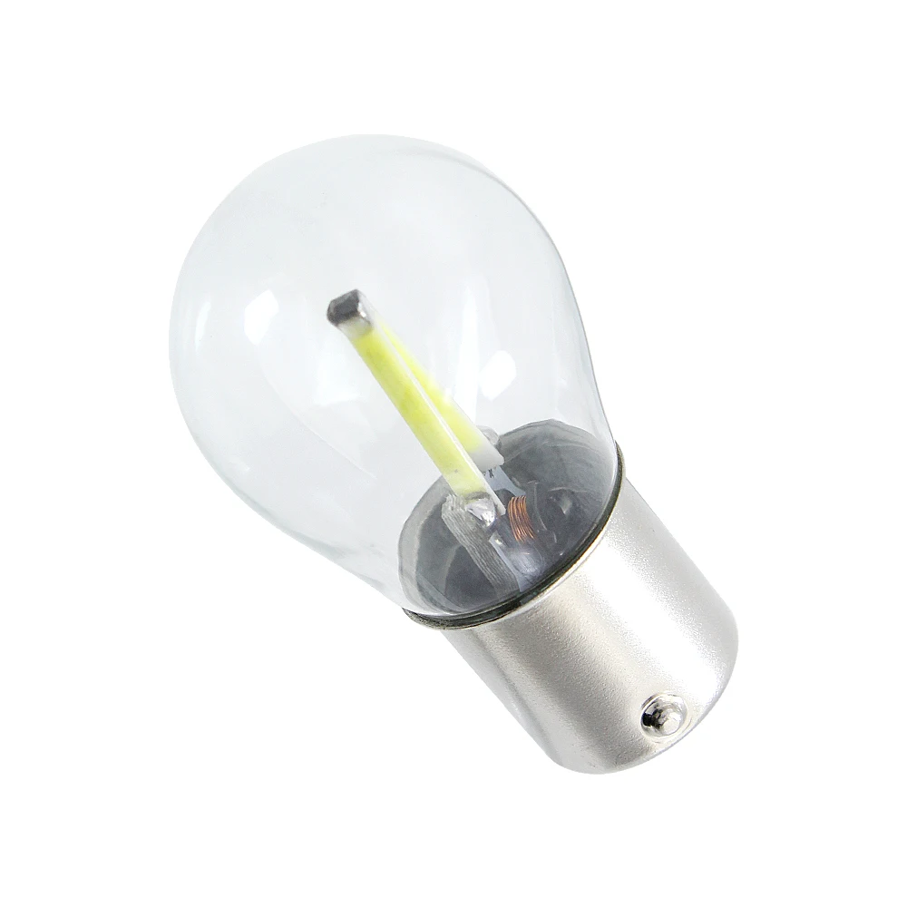 1 шт.: ANBLUB P21W BA15S 1156 BAY15D 1157 авто фары для автомобилей COB Светодиодная лампа накаливания включение света задние тормоза лампы, сигнализирующий фонарь 12V огни DRL