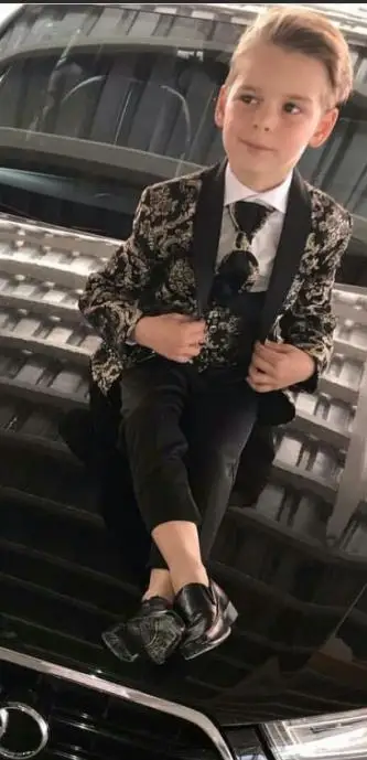 TPSAADE New style Boy's 3 Pieces Suit Tuxedos Fashional Children Kid Wedding/Prom Suits (Jacket+Pants+vest) Custom Made | Мужская