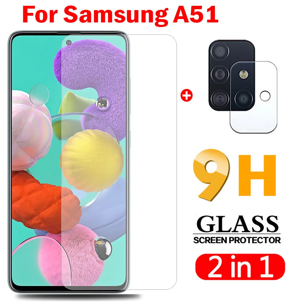 

Защитное стекло для Samsung Galaxy A51, A71, закаленное, 2 в 1