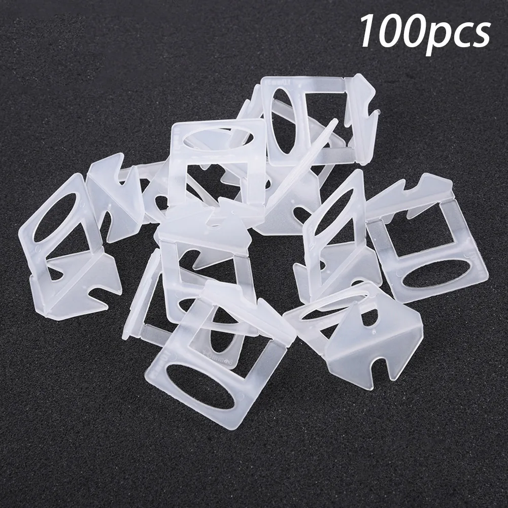

100Pcs Transparent Tile Leveling Spacer System 2MM Tool Clips Wedges Flooring Lippage Plier For 3mm-15mm Thickness
