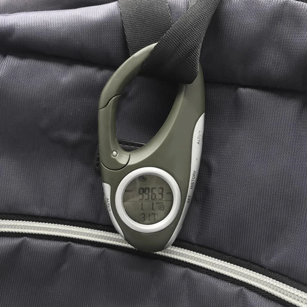 Electronic Altimeter Carabiner Altitude Meter Handheld Thermometer Outdoor Fishing Weather Forecasting Mode | Спорт и развлечения