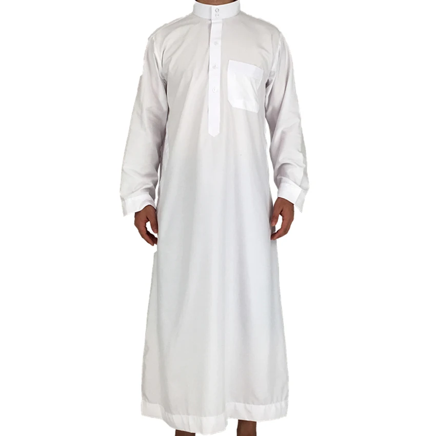 Белый исламский арабский дизайн мужская одежда Jubba Thobe Daffah мужские мусульманские