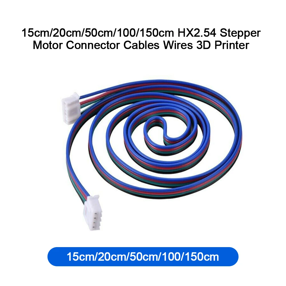 

1Pcs Stepper Motor Cable Wire XH2.54 Terminal 4pin Connector Extension to 6pin White Dual Terminal Line 3D Printer Parts