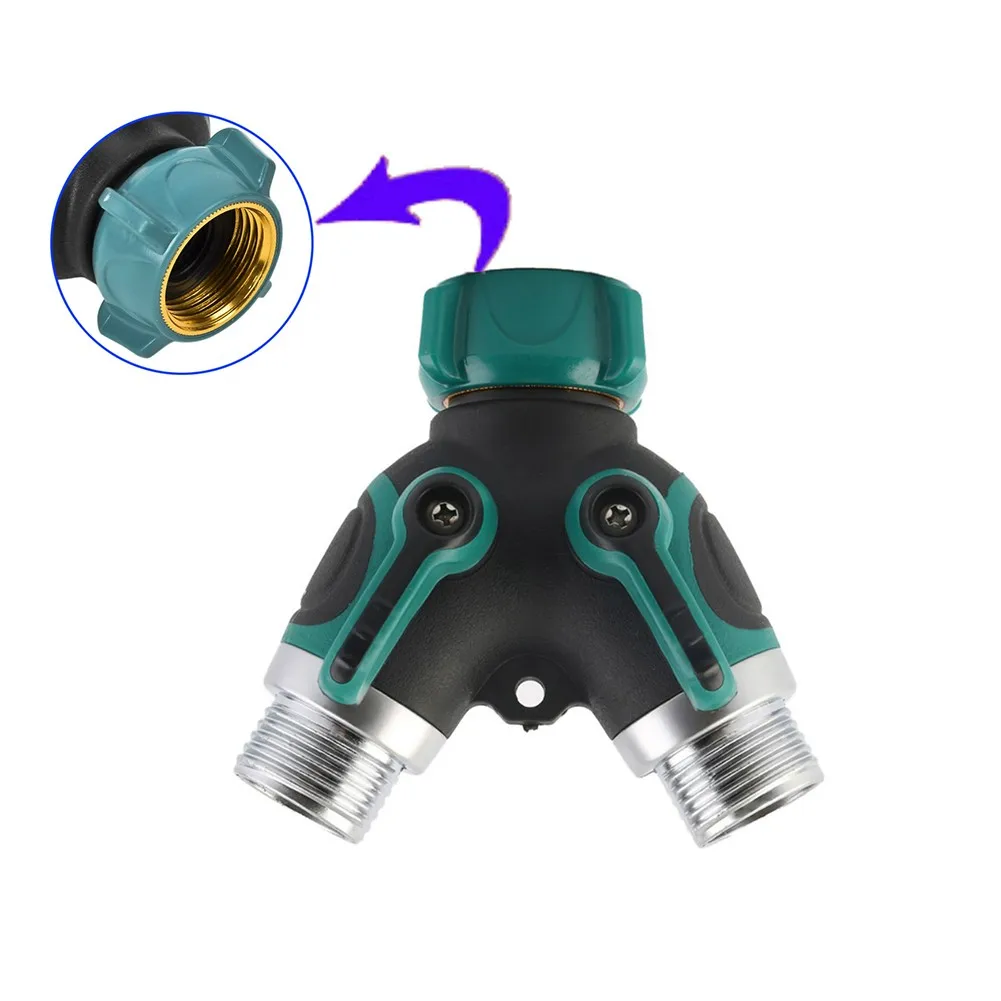 

2 Way Hose Splitter Garden Hose Adapter Heavy Duty Hose Adapter Splitter Hose Pipe Connector