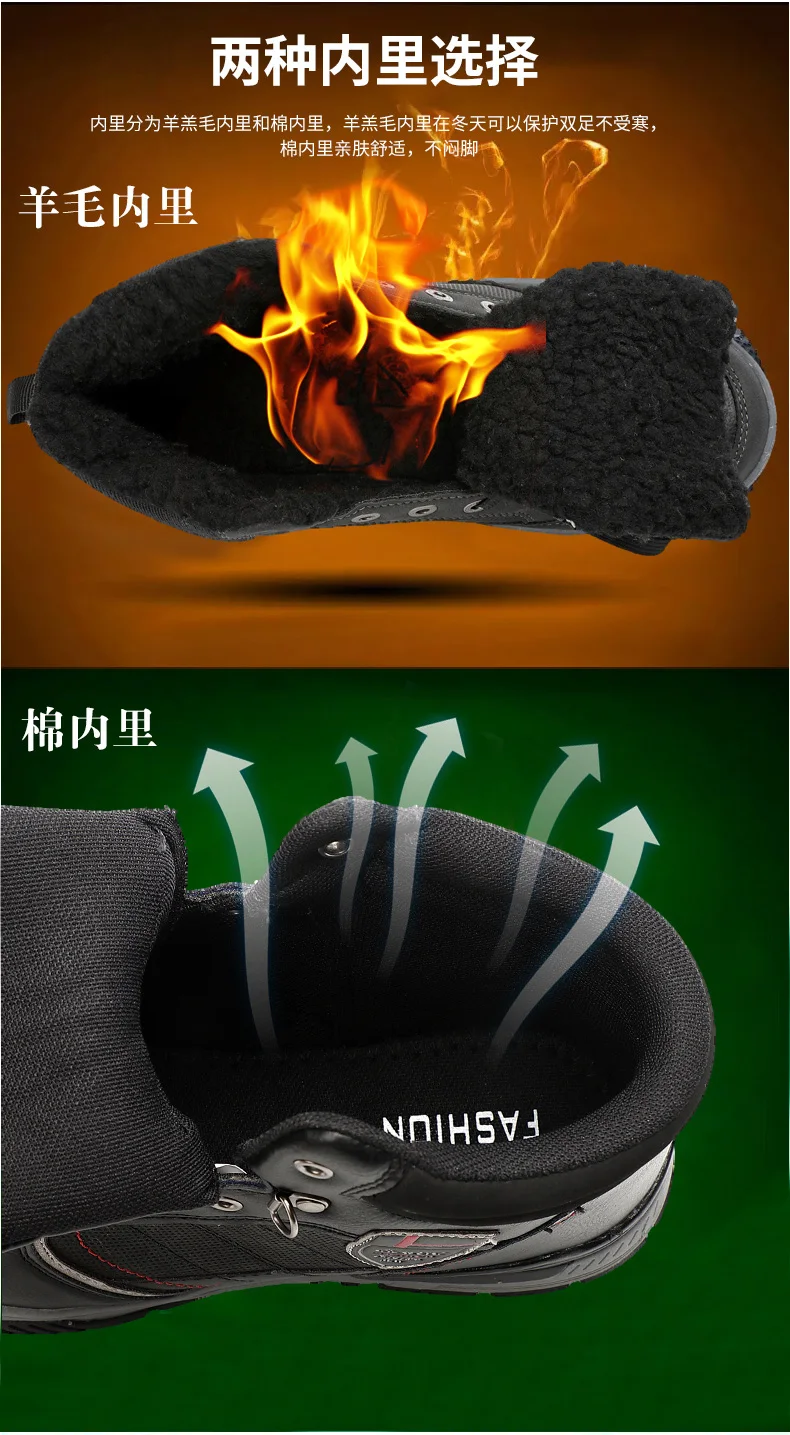 Зимняя обувь мужские ботинки кроссовки на шнуровке Теплая Флисовая зимняя меху