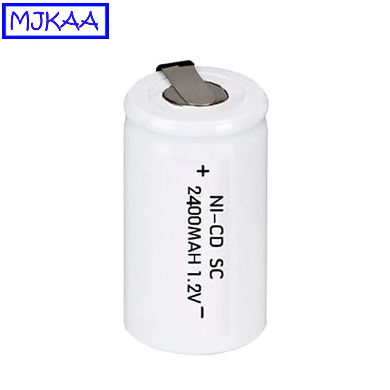 MJKAA 10 шт. SC 2400 мАч 1 2 В Ni CD аккумуляторная батарея Sub C 22*42 для электрической дрели