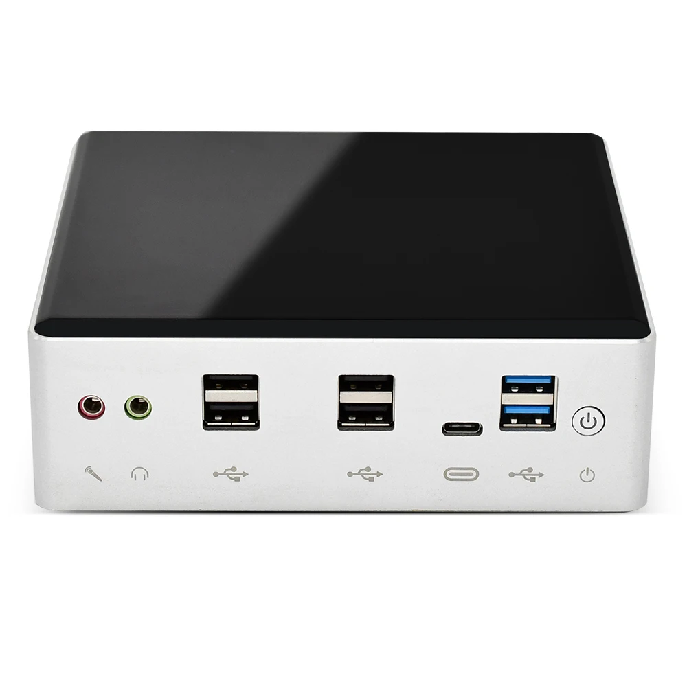 TOPTON Tiny NUC Intel i7-10510U i5 10310U Quad Core 2 * DDR4 M.2 NVMe MINI PC Win10 WiFi HD Slim Компьютер UHD Graphics 4K TV Box -