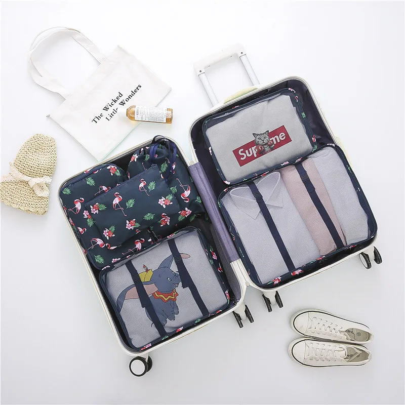 

6pcs household living waterproof storage bag set luggage clothing storage finishing bag multi-function travel storage set