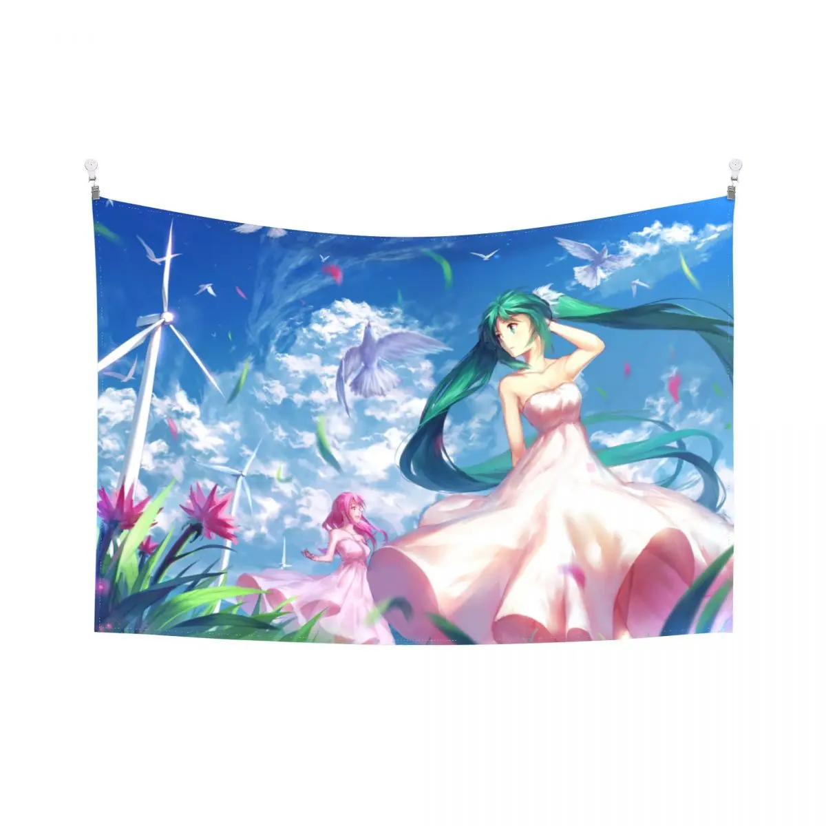 3D печать вокалоидная тема роспись декоративный гобелен вокалоидный плакат