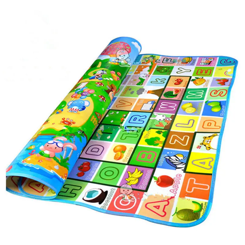 

Baby Crawling Play Mat Climb Pad Double-Side Fruit Letters And Happy Farm Baby Toys Playmat Kids Carpet Baby Game