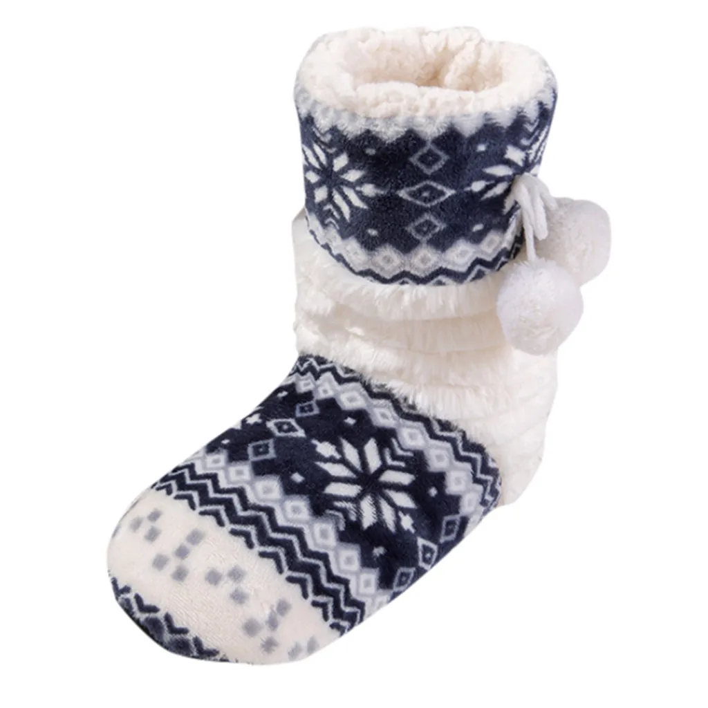 Классические теплые плюшевые сапоги на Рождество женская зимняя обувь хлопковые