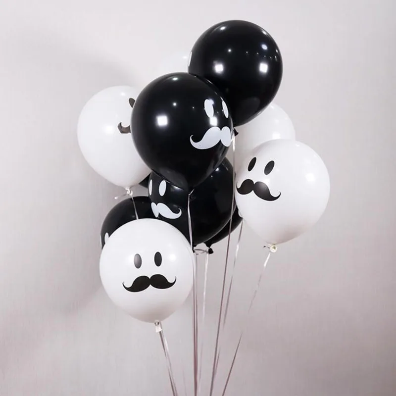 10 шт. латексные воздушные шары с усами 12 дюймов|Воздушные и аксессуары| |