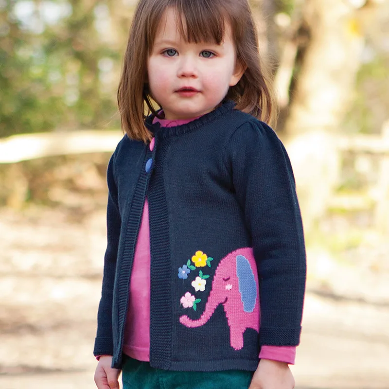 Осень зима трикотажный свитер для девочек кардиган брендовый одежда Downy 2 7 лет|girls