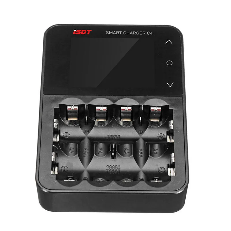 ISDT C4 8A Смарт зарядное устройство с USB выходом для 18650 26650 AA AAA батареи