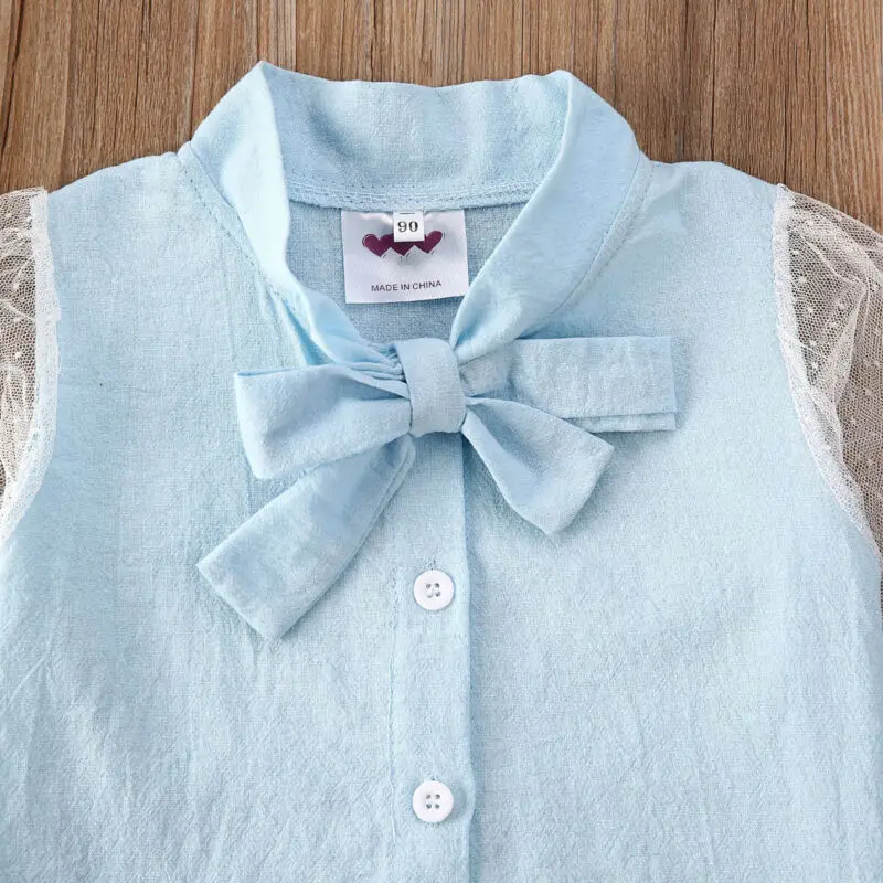 

Newborn Kid Baby Girls Long Sleeve Lace Tops T-shirt Party Mini Skirt Clothes