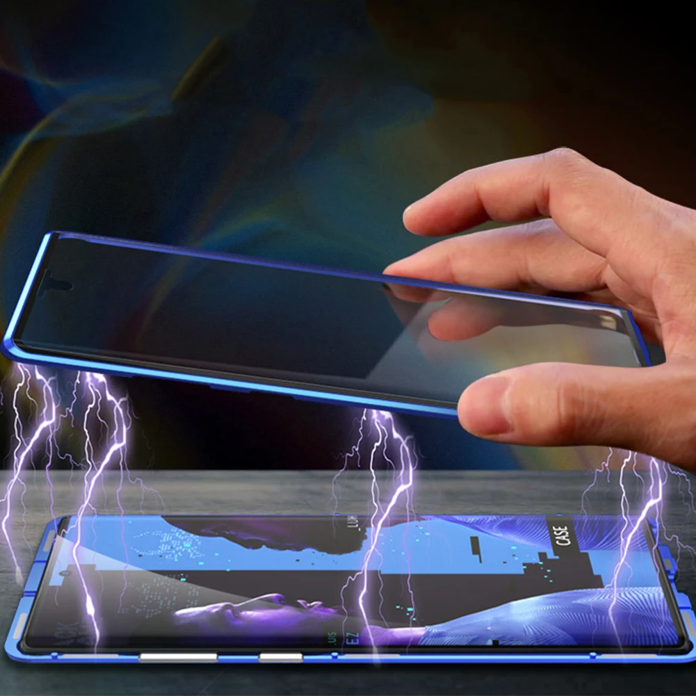 Магнитный двухсторонний чехол из закаленного стекла для samsung Galaxy Note 10 Plus, HD магнит 360, полная защита для Note10+ 5G