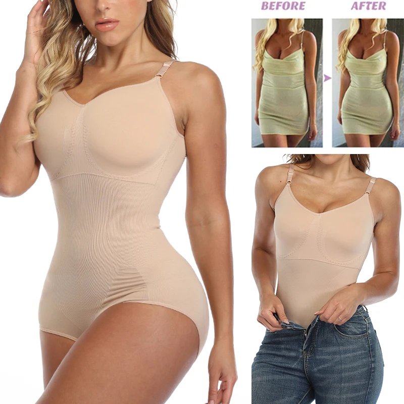 

Waist Trainer Shapewear for Women Tummy Control Slimming Bodysuit Tops Body Shaper Seamless Open Crotch Underwear Abdomen Reduce