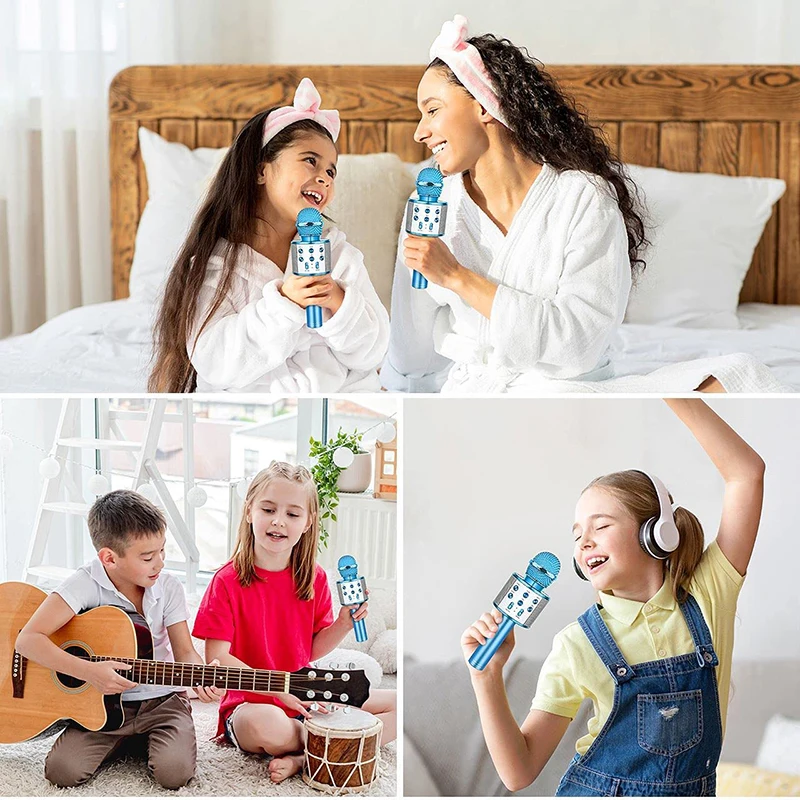 Беспроводной микрофон для телефона караоке портативный записи вокала и пения