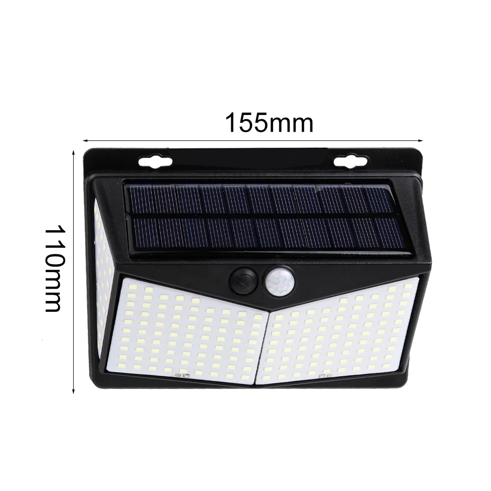 108/208 светодиодных солнечных огней открытый 3 режима датчик движения 270 градусов