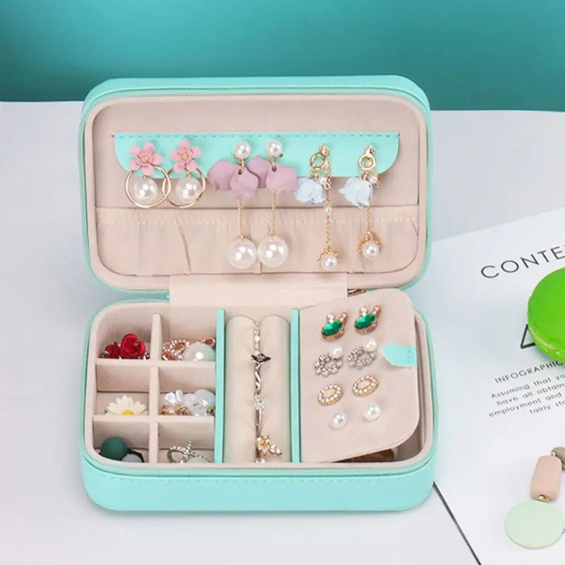 Многофункциональная простая шкатулка для украшений из искусственной кожи