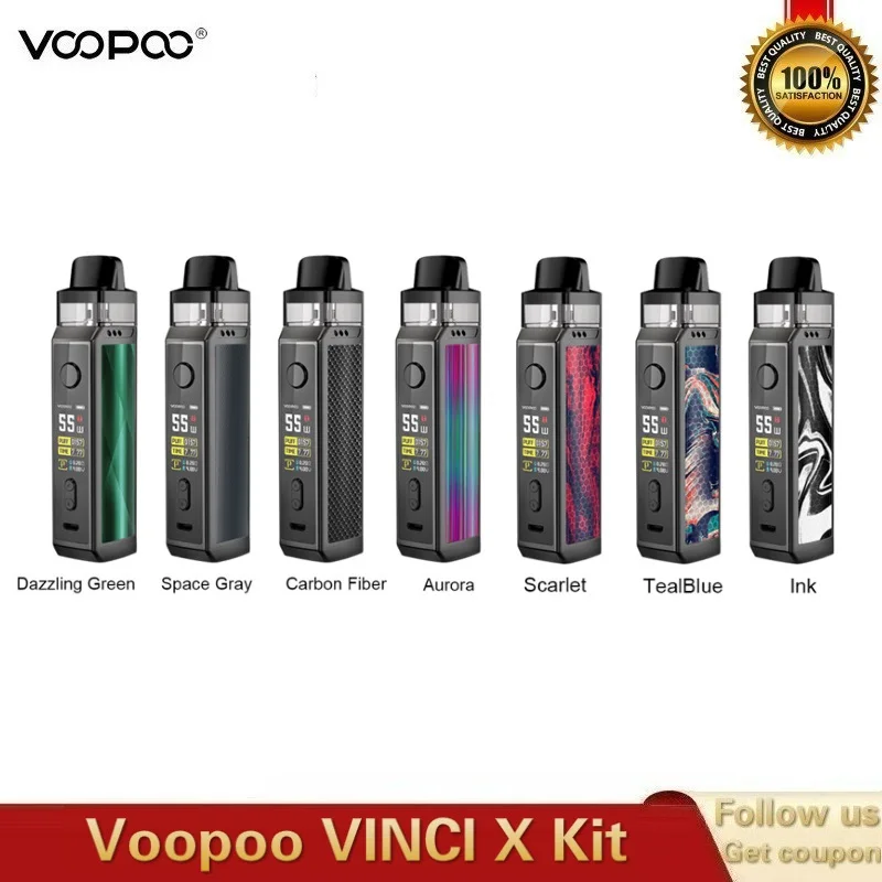 Оригинальная электронная сигарета VOOPOO VINCI X Pod Kit двойная катушка система питание