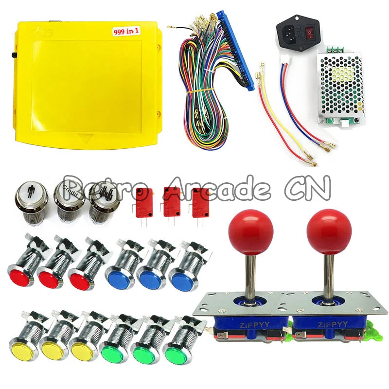 Аркадный набор pandora с джойстиком хромированные СВЕТОДИОДНЫЕ кнопки