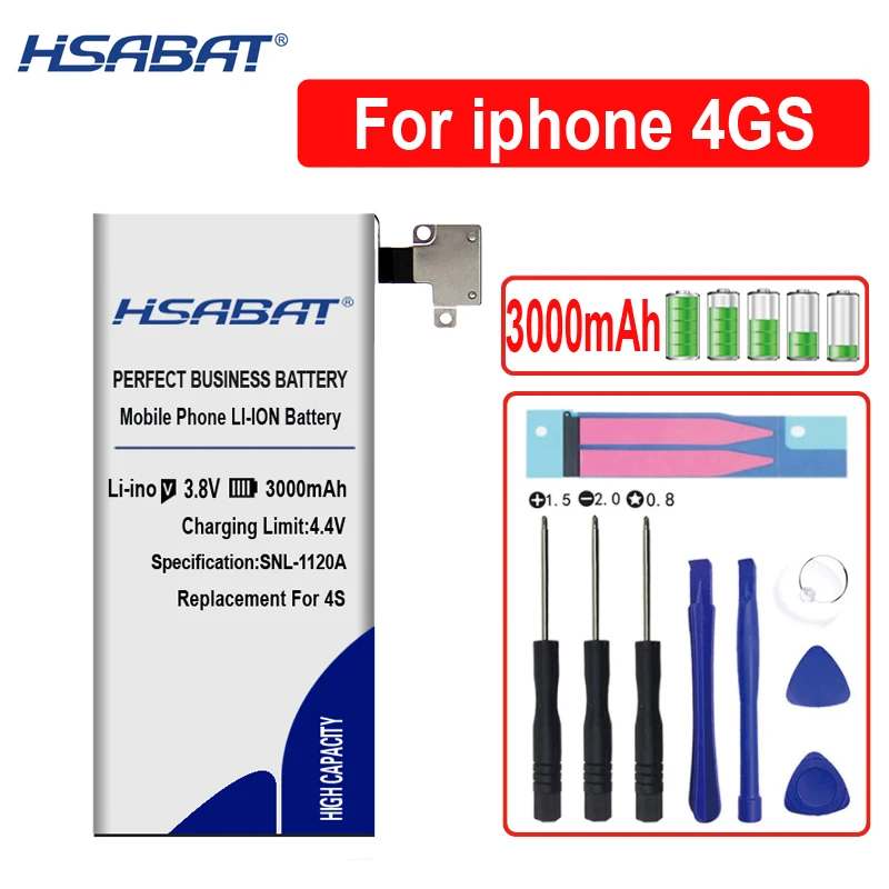 HSABAT 4500 мА/ч, Батарея для Apple iphone 3GS SE 4 4G 4S чехлы для айфонов 5 5G 5S 5C 6 6G 6S plus 7 7G фотоаппаратов моментальной печати 7S 8 8G 8S для iphone 6S Плюс/7 Plus /8 Plus - Цвет: for iphone 4S