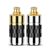 mmcx earphone jack plug adapter aluminum alloy pins for w60 se525 se846 headphone upgrade plug carbon fiber metal adapters