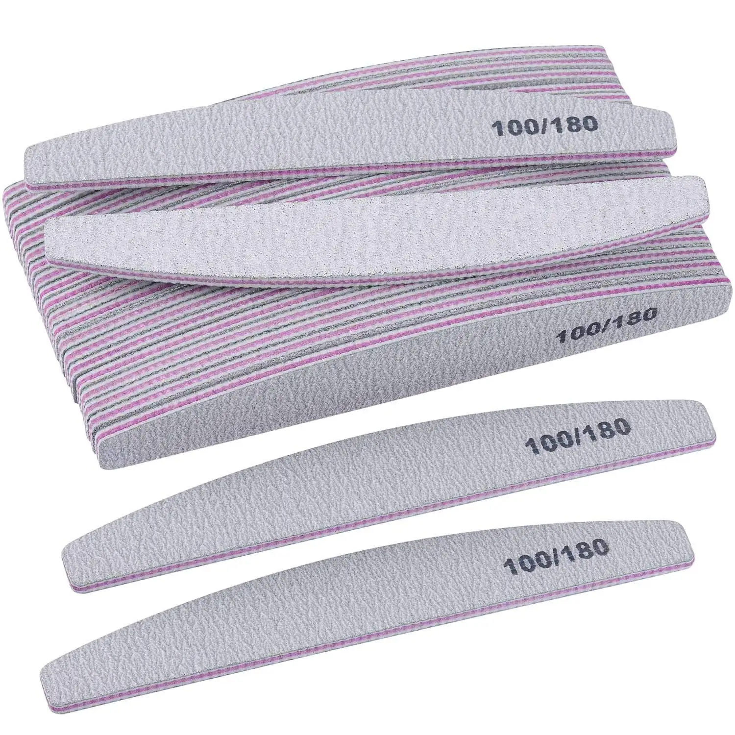 

Bulk 50Pcs/Pack Wholesale 100/180 Nail Files Buffers Accesorios Tools Sets For UV Gel Polish Manicure Trimmer Business Vendors