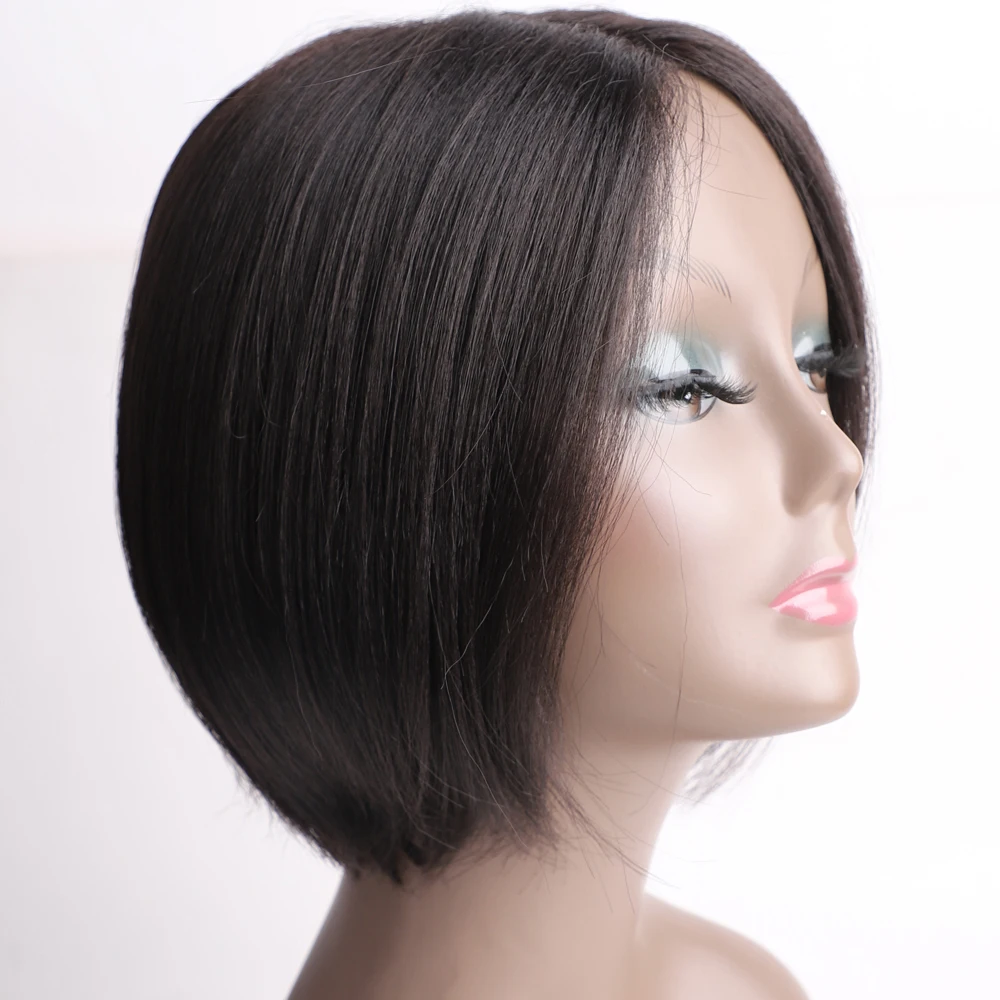 Парик современный Королевский из натурального прямого волоса средней части