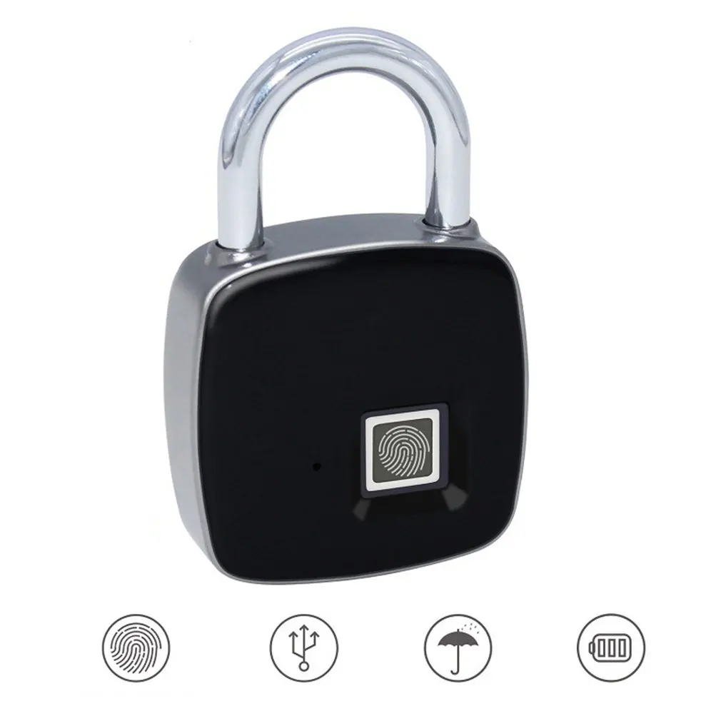 Long Standby Waterproof Electronic Wireless Fingerprint Padlock Suitcase Student Dormitory Anti-Theft | Инструменты