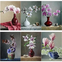 new 5d diy diamond painting flower diamond embroidery vase scenery cross stitch full square round drill crafts gift home decor