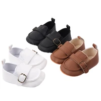 infant baby pu leather soft sole toddler shoes suitable for spring and autumn black white brown casual party shoes