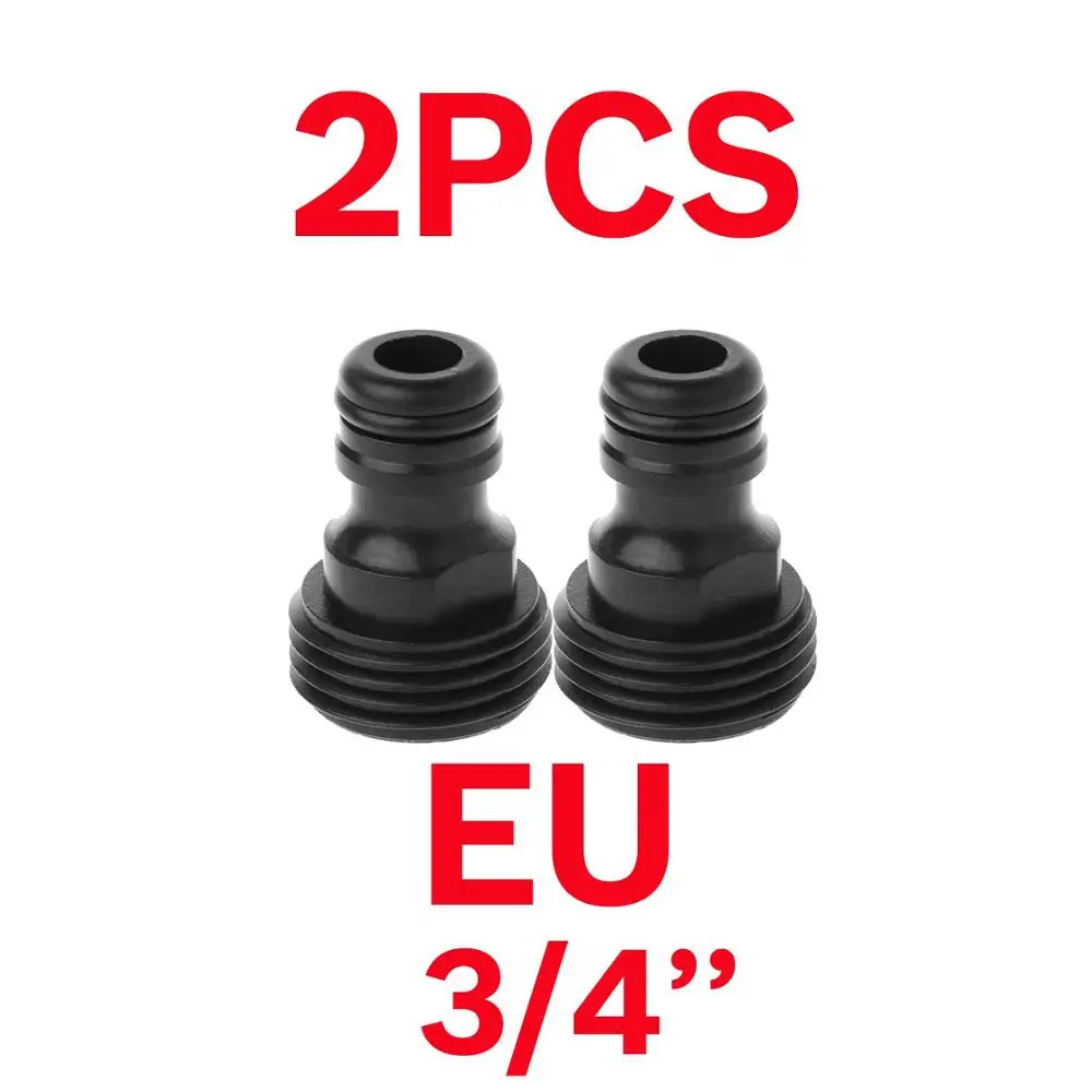 for EURO (2PCS) M 1 шт. быстрый разъем соска Европа США 3/4 дюймов мужской шланг с резьбой трубы адаптер для сада трубки капельный полив системы - Цвет: for EURO (2PCS) M