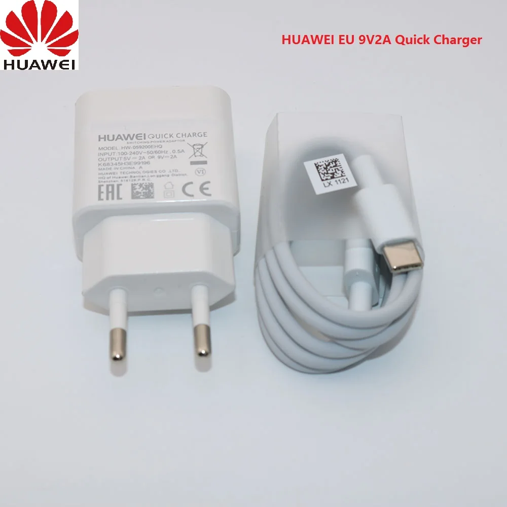 Зарядное устройство Huawei для Nova 3 3i 4 Honor 9 8X P7 P8 P9 P10 P20 Lite Mate 7 8 В 2 А QC 2.0 USB Type C быстрая