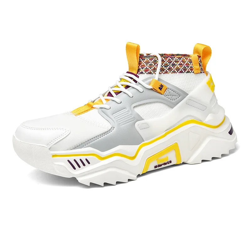 

Casual Shoes Men's Autumn and Winter New Mid-Top Stylish and Lightweight Sneakers 2021 Spring Trend Dad Shoes
