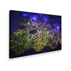 Картина Fortnite - Карта красочная Картина на холсте, современный домашний декор комнаты
