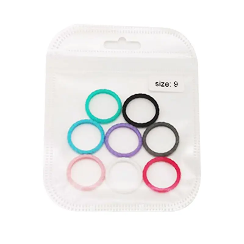 Женские тонкие поворотные кольца штабелируемые Силиконовые мягкие для спорта на