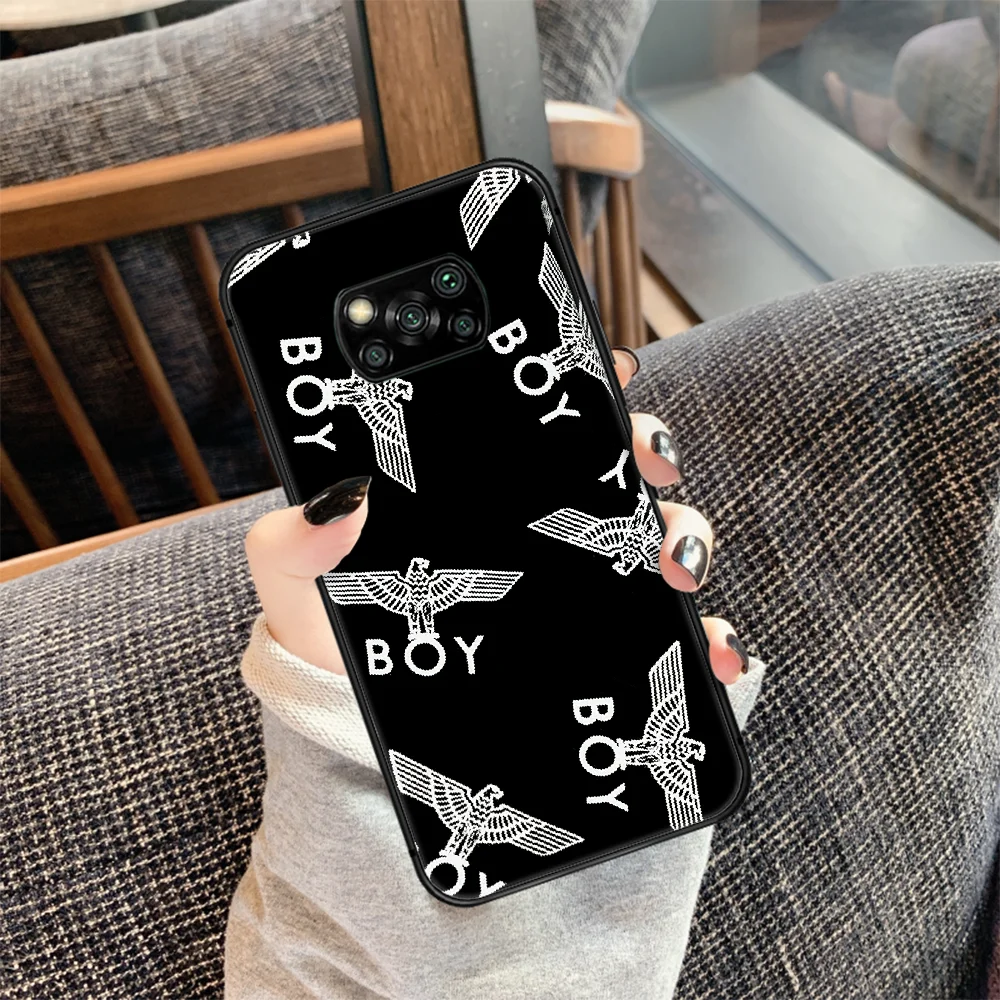 

Fashion brand Boy London Phone case Cover Hull For Xiaomi Mi A2 A3 8 9 9T Note 10 Se Lite Pro Black Shell Trend Waterproof Tpu