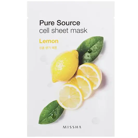 MISSHA маска My Real Squeeze Mask 1 шт. увлажняющая маска уход за кожей растительная маска для лица отбеливающая маска контроль жирности корейская косметика - Цвет: MISSHA lemon