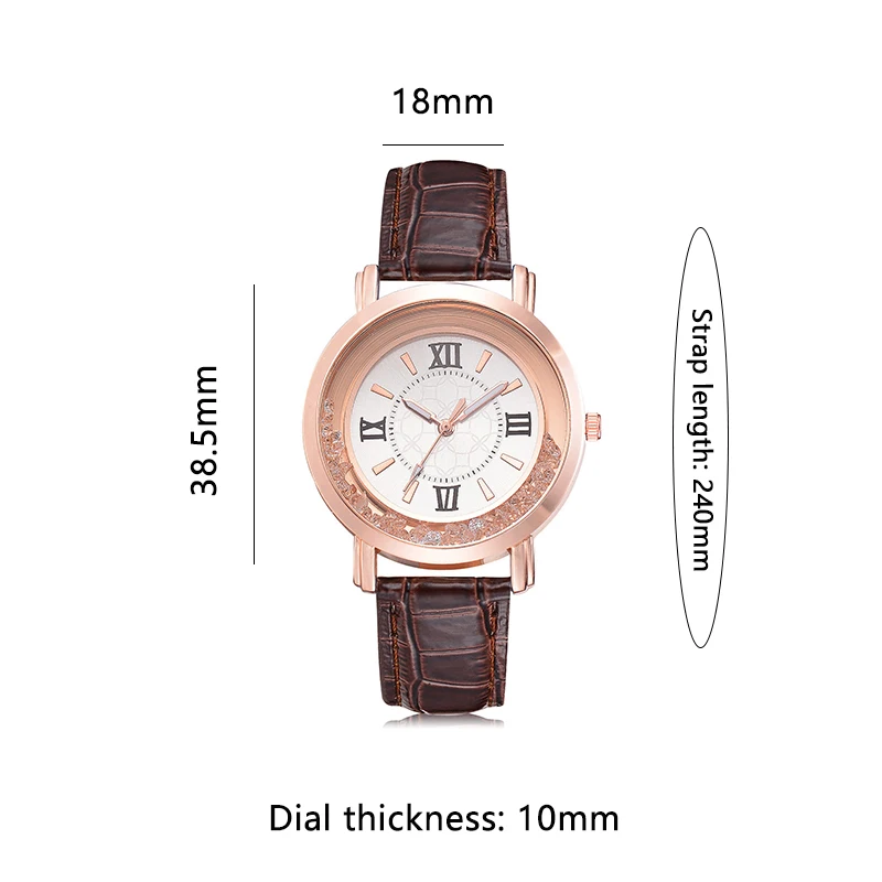 Часы женские кварцевые с кожаным ремешком удобные повседневные дизайнерские