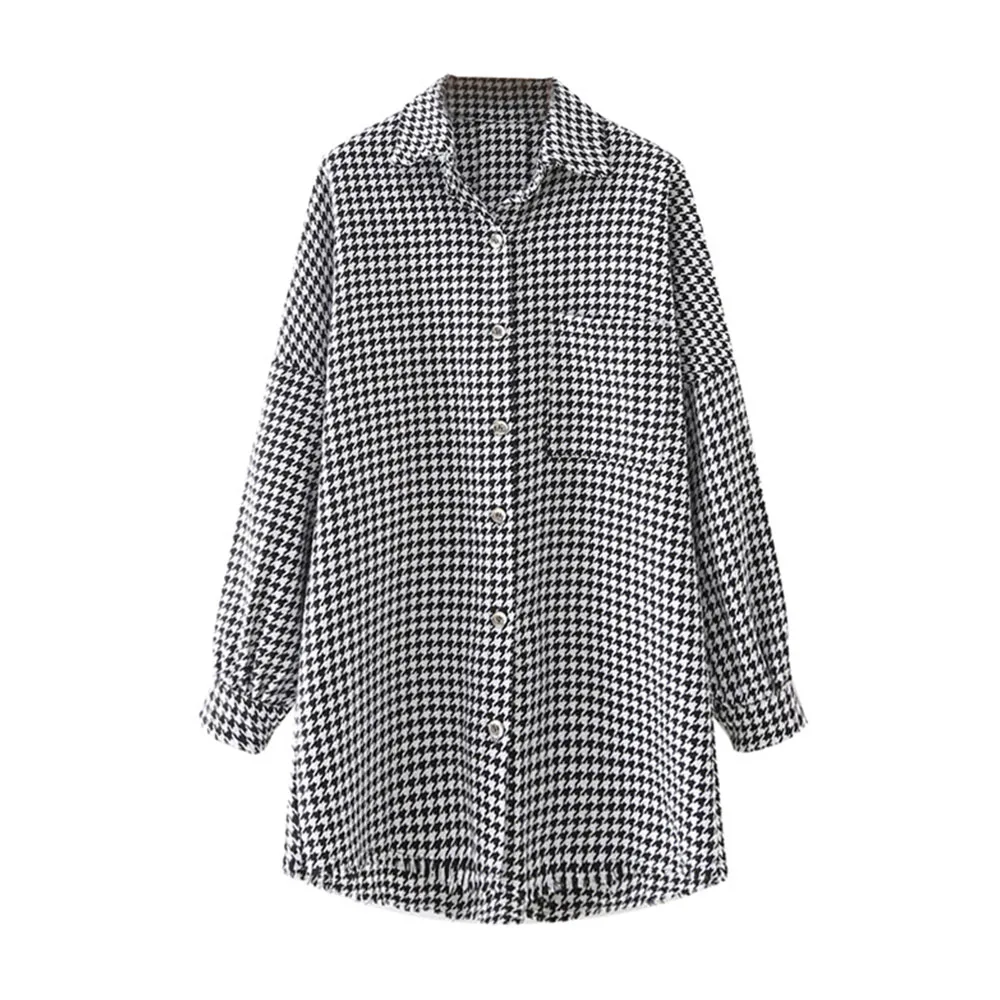 

Женская Осенняя одежда DiYiG, новинка 2021, женская одежда в Корейском стиле, свободное клетчатое пальто в минималистическом стиле для поездок с...