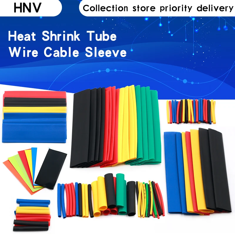 

HNV 127Pcs / 328Pcs Car Electrical Cable Tube kits Heat Shrink Tube Tubing Wrap Sleeve Assorted 8 Sizes Mixed Color